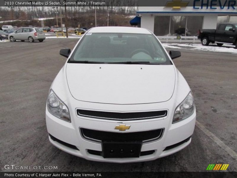 Summit White / Titanium 2010 Chevrolet Malibu LS Sedan