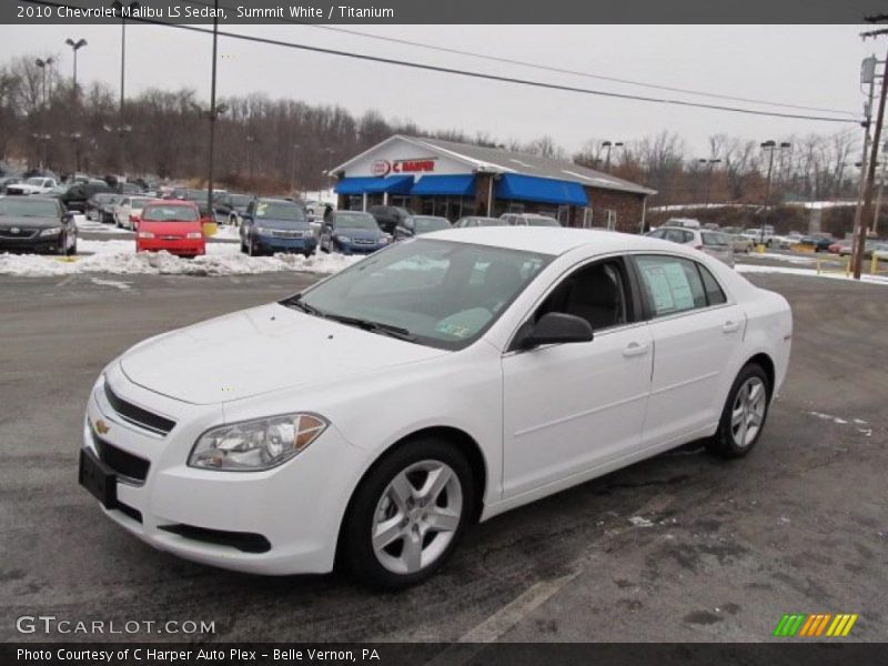 Summit White / Titanium 2010 Chevrolet Malibu LS Sedan