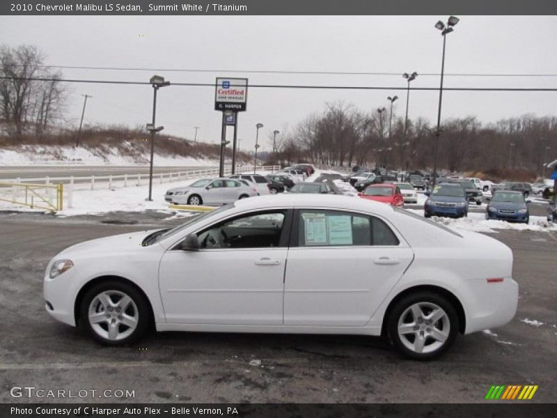 Summit White / Titanium 2010 Chevrolet Malibu LS Sedan