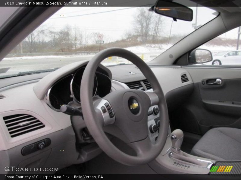 Summit White / Titanium 2010 Chevrolet Malibu LS Sedan