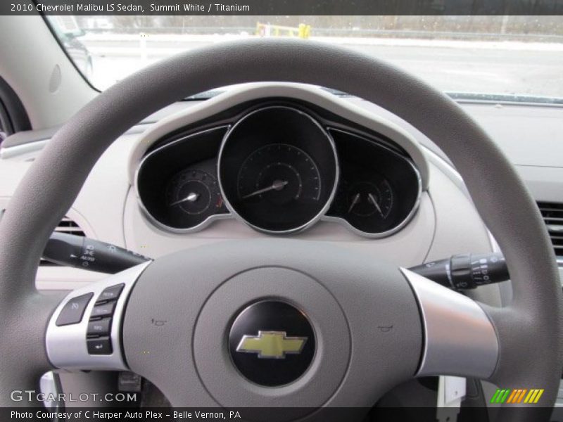 Summit White / Titanium 2010 Chevrolet Malibu LS Sedan