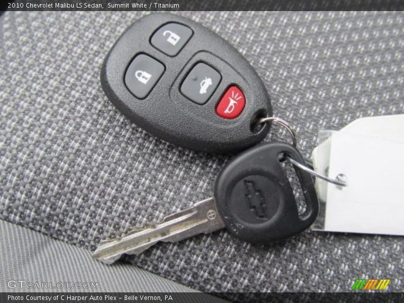 Summit White / Titanium 2010 Chevrolet Malibu LS Sedan