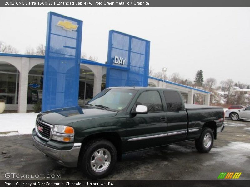 Polo Green Metallic / Graphite 2002 GMC Sierra 1500 Z71 Extended Cab 4x4
