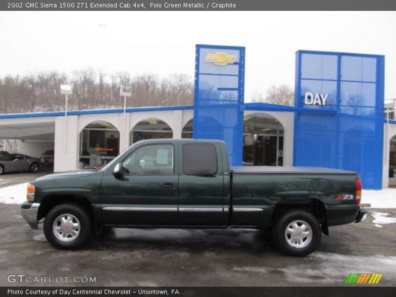 Polo Green Metallic / Graphite 2002 GMC Sierra 1500 Z71 Extended Cab 4x4