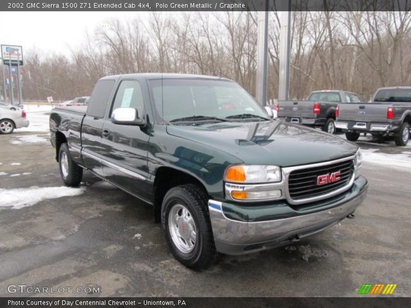 Polo Green Metallic / Graphite 2002 GMC Sierra 1500 Z71 Extended Cab 4x4