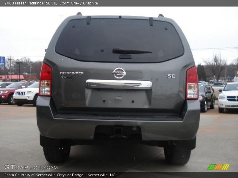 Storm Gray / Graphite 2008 Nissan Pathfinder SE V8