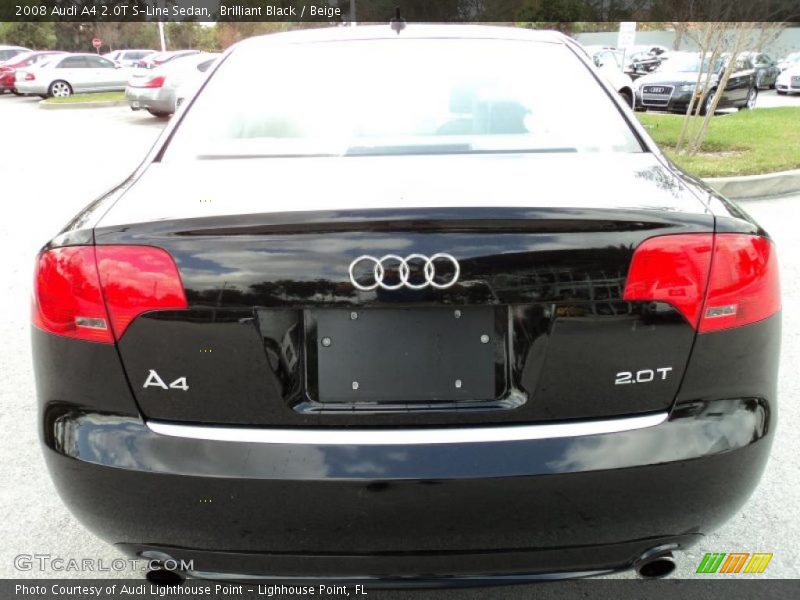 Brilliant Black / Beige 2008 Audi A4 2.0T S-Line Sedan