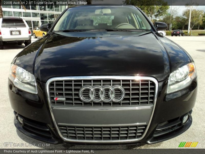 Brilliant Black / Beige 2008 Audi A4 2.0T S-Line Sedan