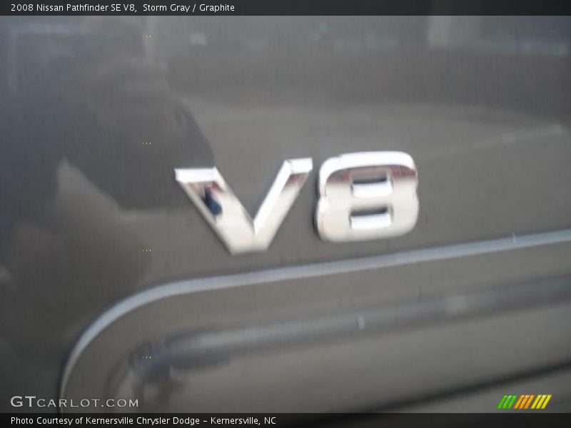 Storm Gray / Graphite 2008 Nissan Pathfinder SE V8