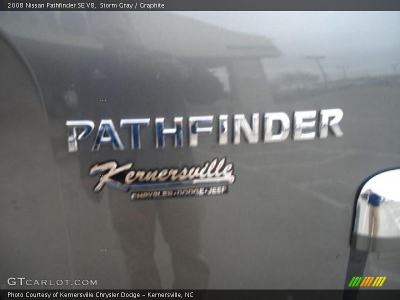 Storm Gray / Graphite 2008 Nissan Pathfinder SE V8
