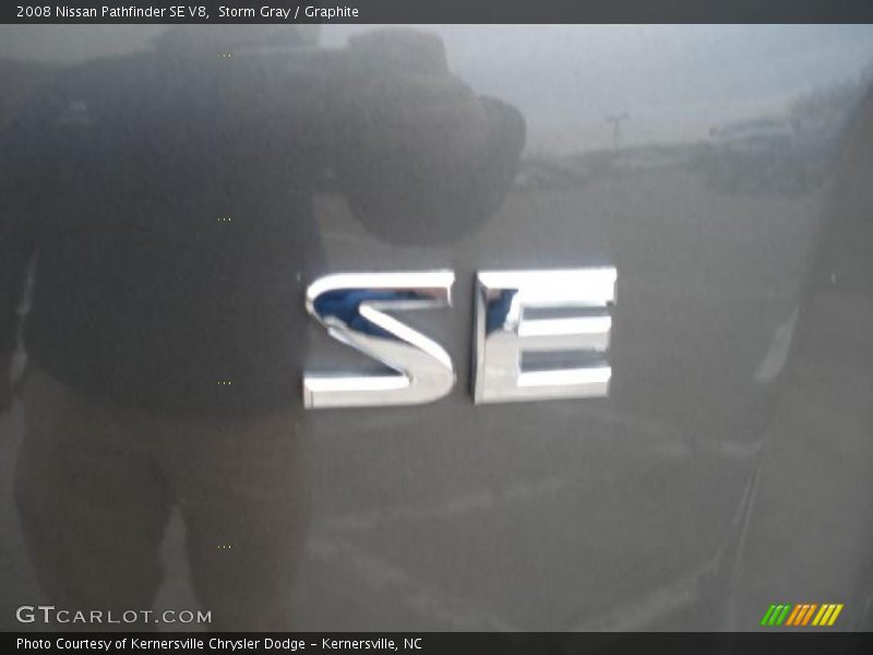 Storm Gray / Graphite 2008 Nissan Pathfinder SE V8