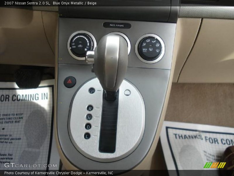 Blue Onyx Metallic / Beige 2007 Nissan Sentra 2.0 SL