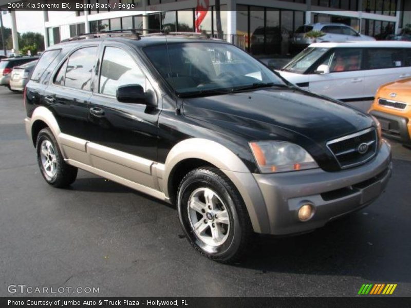 Ebony Black / Beige 2004 Kia Sorento EX