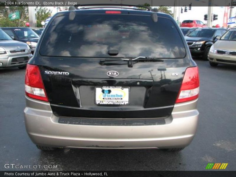 Ebony Black / Beige 2004 Kia Sorento EX