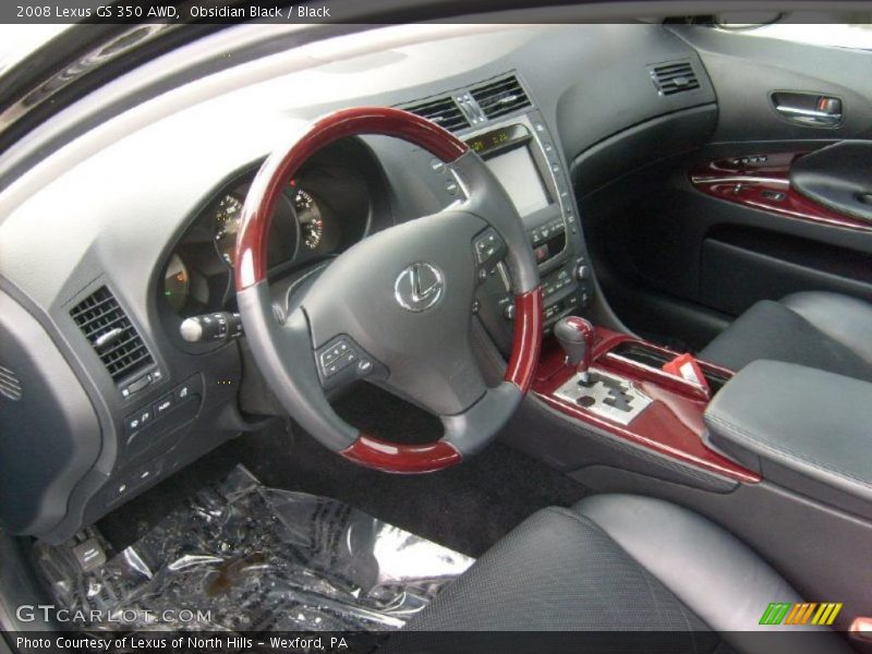 Obsidian Black / Black 2008 Lexus GS 350 AWD