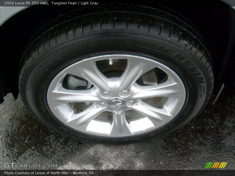 Tungsten Pearl / Light Gray 2009 Lexus RX 350 AWD