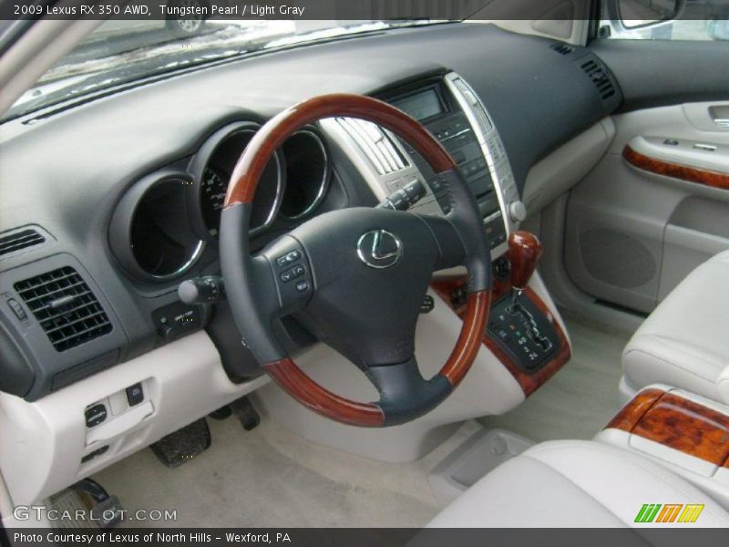Tungsten Pearl / Light Gray 2009 Lexus RX 350 AWD