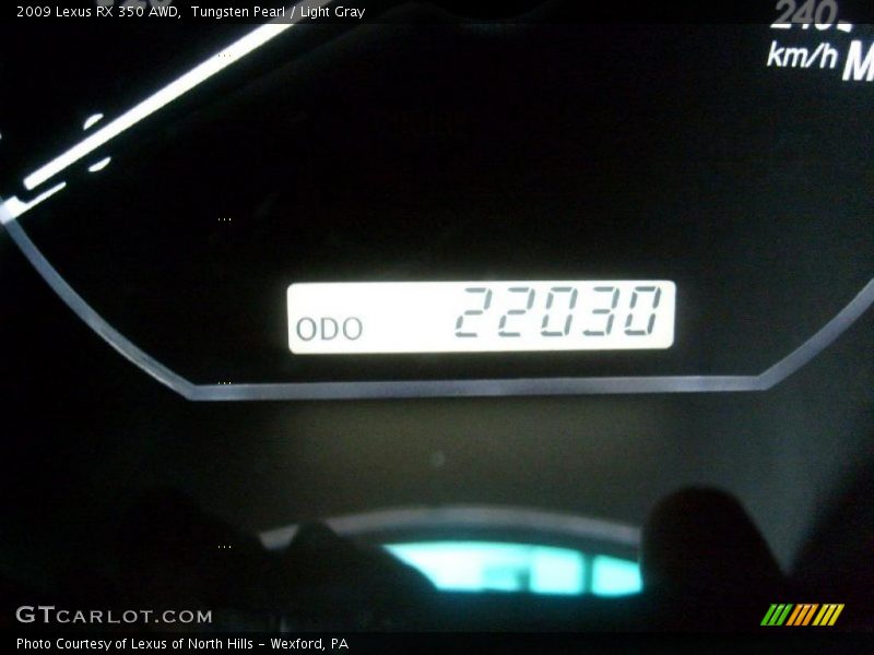 Tungsten Pearl / Light Gray 2009 Lexus RX 350 AWD