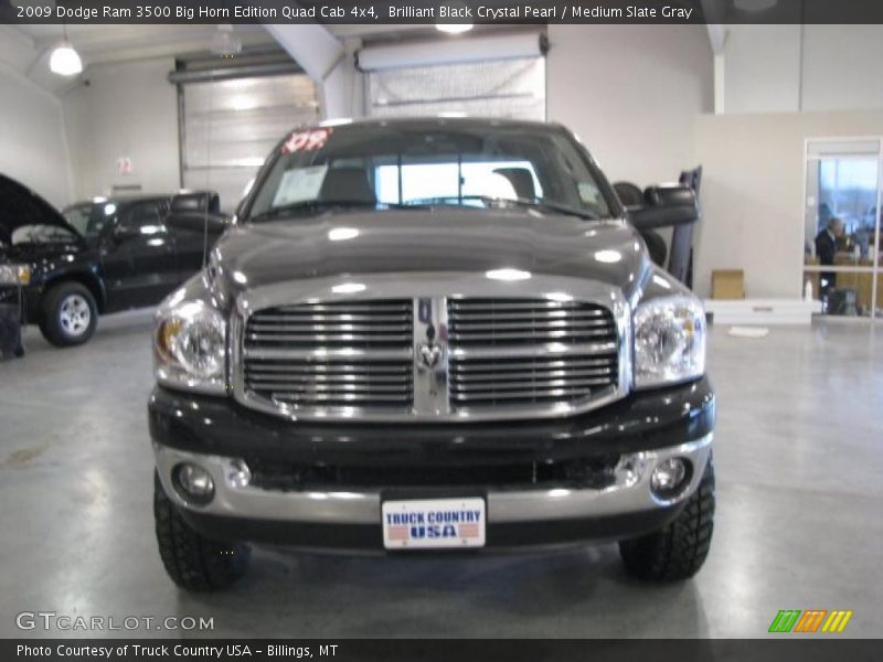 Brilliant Black Crystal Pearl / Medium Slate Gray 2009 Dodge Ram 3500 Big Horn Edition Quad Cab 4x4
