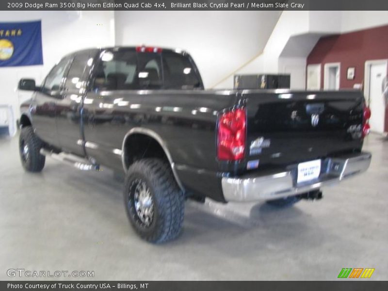 Brilliant Black Crystal Pearl / Medium Slate Gray 2009 Dodge Ram 3500 Big Horn Edition Quad Cab 4x4