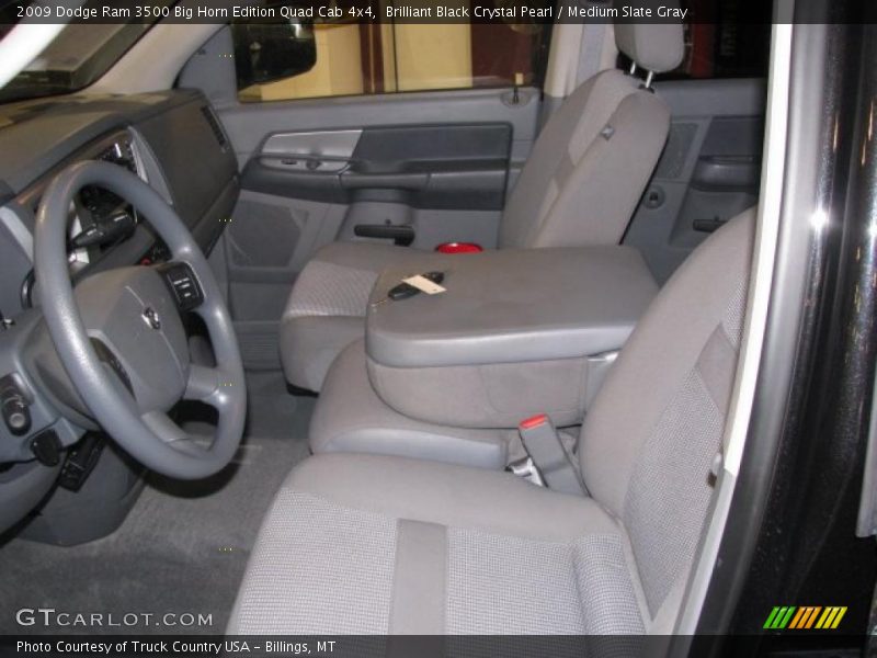 Brilliant Black Crystal Pearl / Medium Slate Gray 2009 Dodge Ram 3500 Big Horn Edition Quad Cab 4x4