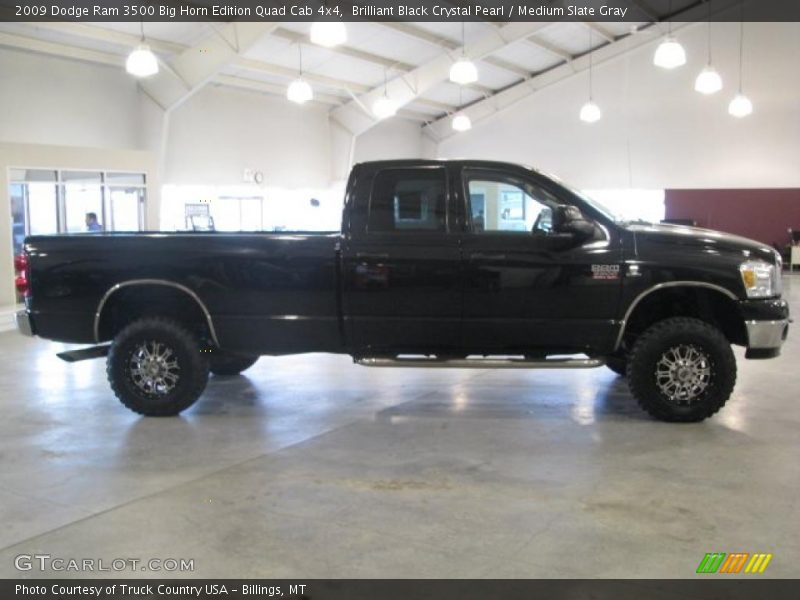 Brilliant Black Crystal Pearl / Medium Slate Gray 2009 Dodge Ram 3500 Big Horn Edition Quad Cab 4x4