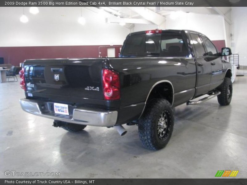 Brilliant Black Crystal Pearl / Medium Slate Gray 2009 Dodge Ram 3500 Big Horn Edition Quad Cab 4x4
