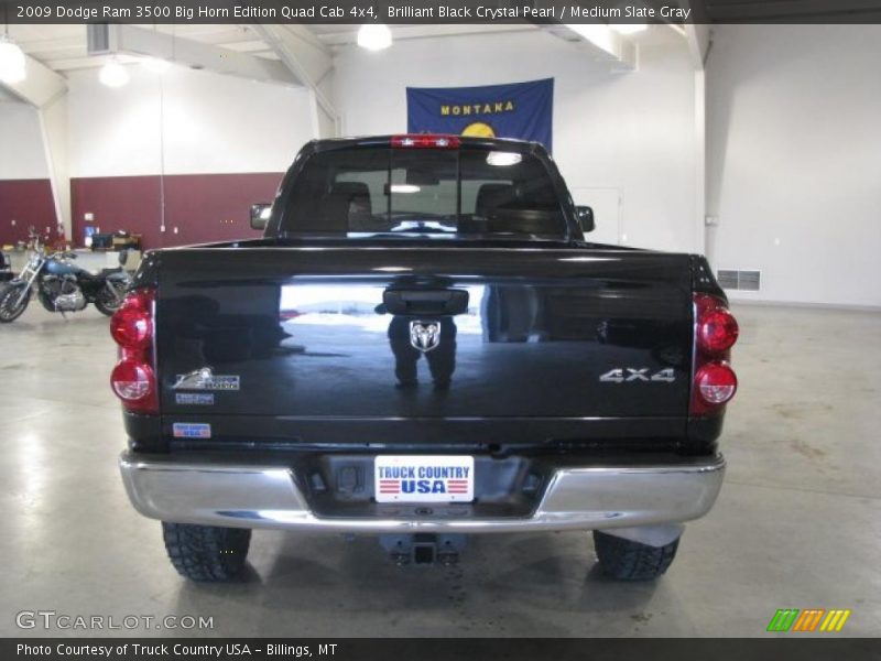 Brilliant Black Crystal Pearl / Medium Slate Gray 2009 Dodge Ram 3500 Big Horn Edition Quad Cab 4x4
