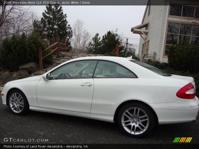 Arctic White / Stone 2008 Mercedes-Benz CLK 350 Coupe