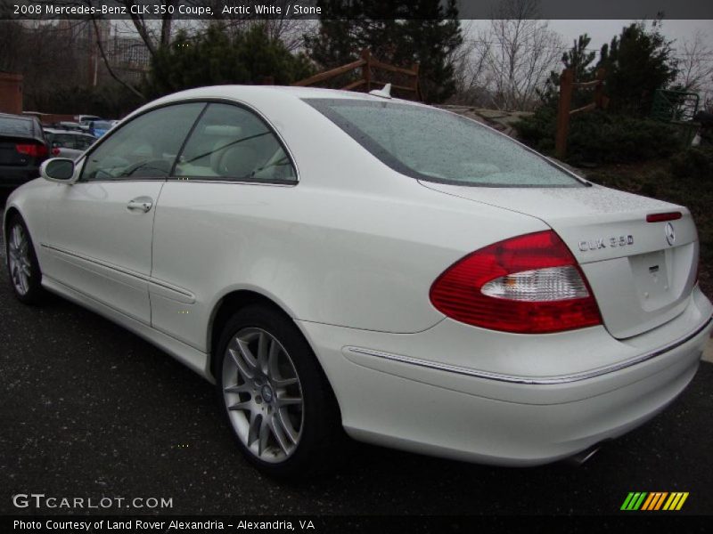 Arctic White / Stone 2008 Mercedes-Benz CLK 350 Coupe