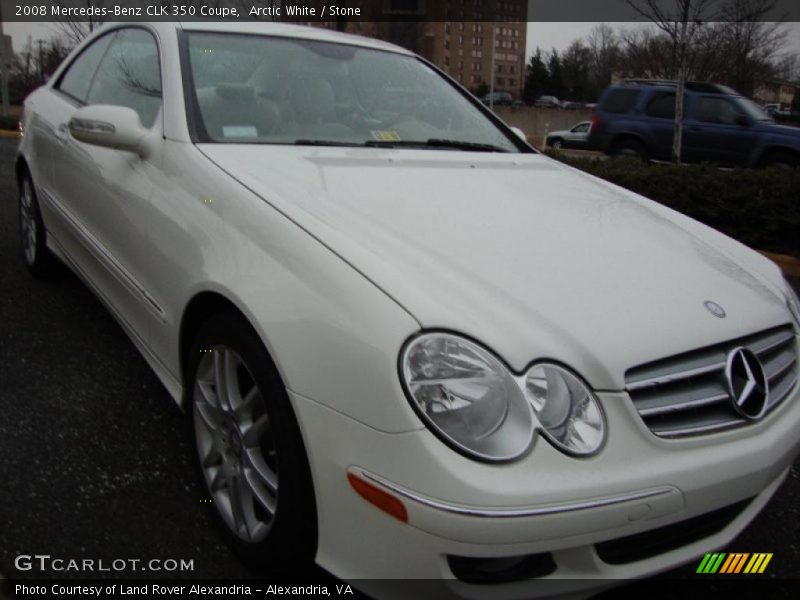 Arctic White / Stone 2008 Mercedes-Benz CLK 350 Coupe