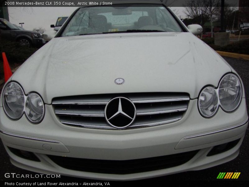 Arctic White / Stone 2008 Mercedes-Benz CLK 350 Coupe