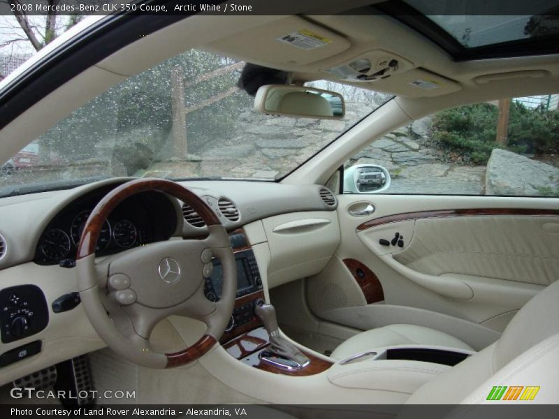 Arctic White / Stone 2008 Mercedes-Benz CLK 350 Coupe