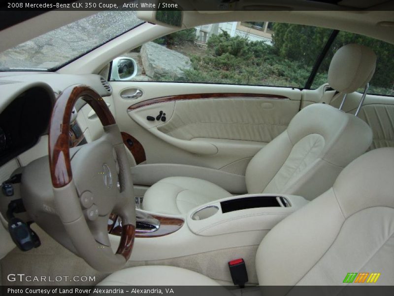 Arctic White / Stone 2008 Mercedes-Benz CLK 350 Coupe
