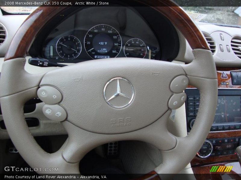 Arctic White / Stone 2008 Mercedes-Benz CLK 350 Coupe