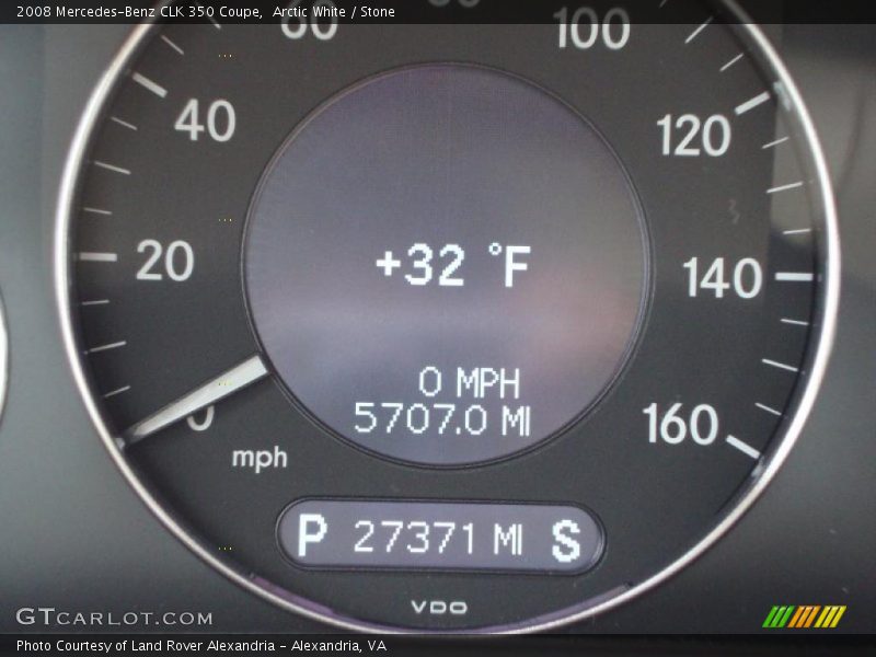Arctic White / Stone 2008 Mercedes-Benz CLK 350 Coupe