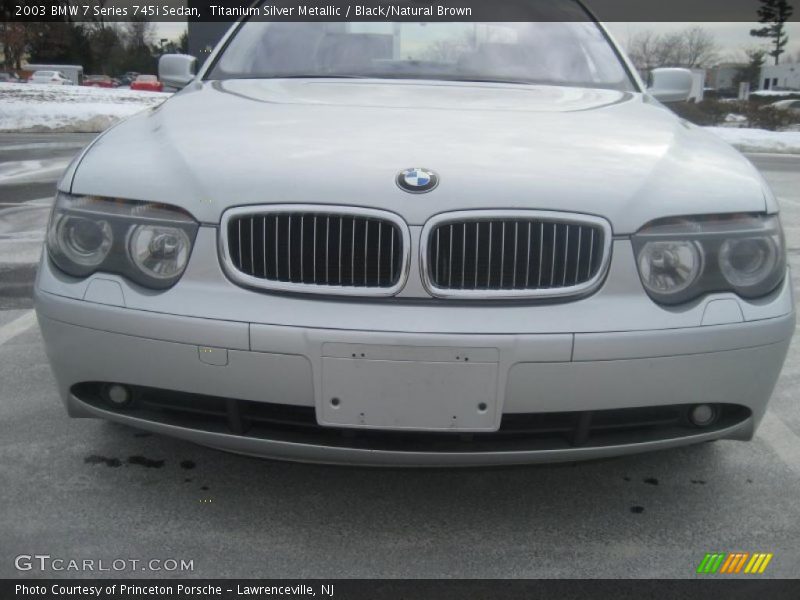 Titanium Silver Metallic / Black/Natural Brown 2003 BMW 7 Series 745i Sedan