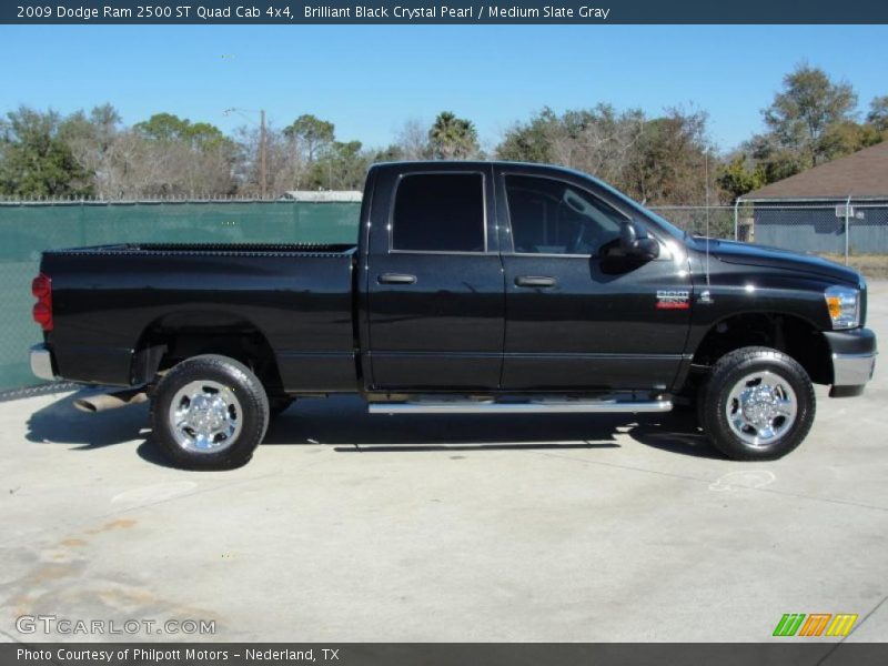 Brilliant Black Crystal Pearl / Medium Slate Gray 2009 Dodge Ram 2500 ST Quad Cab 4x4