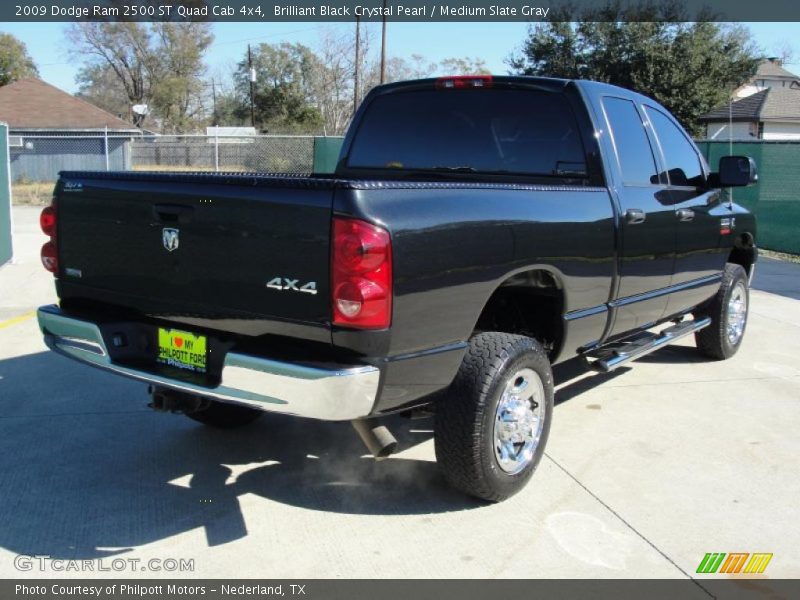 Brilliant Black Crystal Pearl / Medium Slate Gray 2009 Dodge Ram 2500 ST Quad Cab 4x4