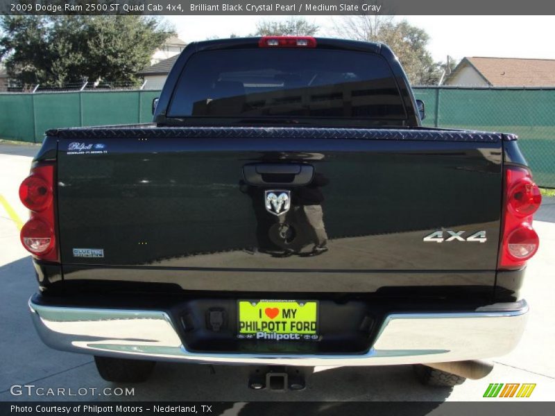 Brilliant Black Crystal Pearl / Medium Slate Gray 2009 Dodge Ram 2500 ST Quad Cab 4x4