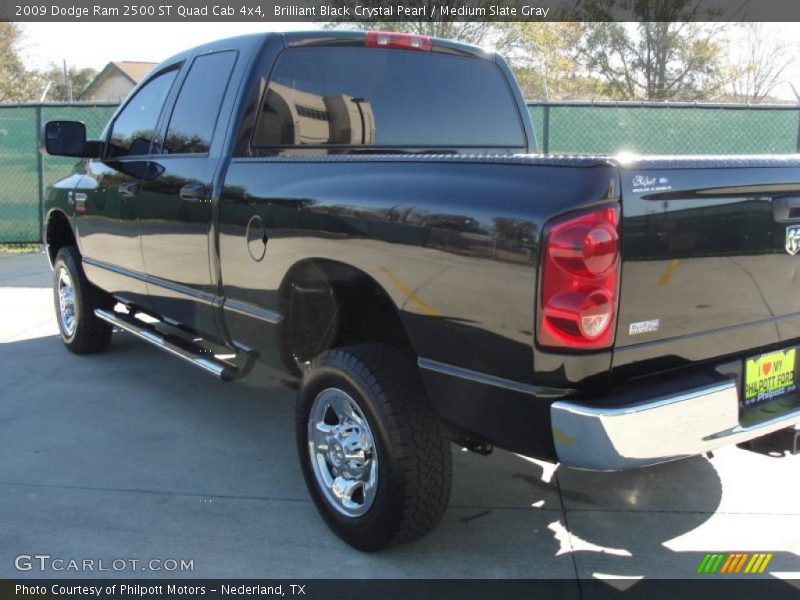 Brilliant Black Crystal Pearl / Medium Slate Gray 2009 Dodge Ram 2500 ST Quad Cab 4x4