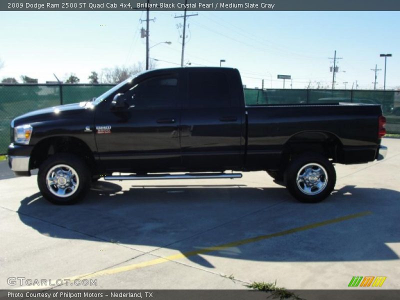 Brilliant Black Crystal Pearl / Medium Slate Gray 2009 Dodge Ram 2500 ST Quad Cab 4x4