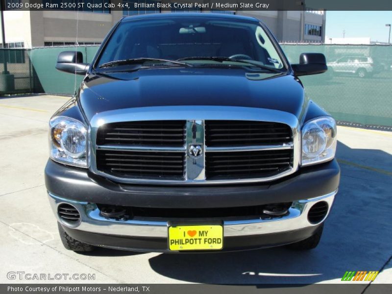 Brilliant Black Crystal Pearl / Medium Slate Gray 2009 Dodge Ram 2500 ST Quad Cab 4x4