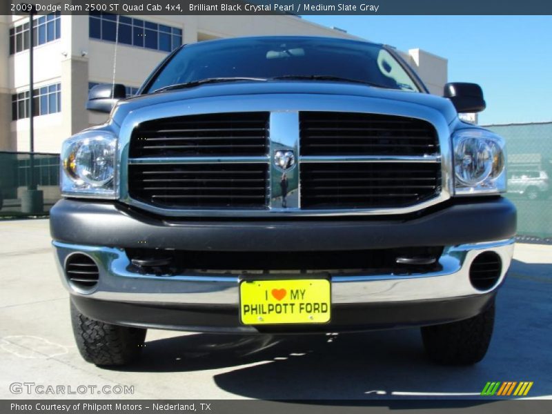 Brilliant Black Crystal Pearl / Medium Slate Gray 2009 Dodge Ram 2500 ST Quad Cab 4x4