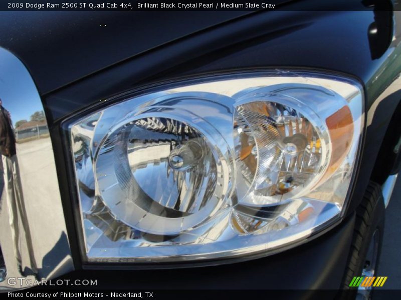 Brilliant Black Crystal Pearl / Medium Slate Gray 2009 Dodge Ram 2500 ST Quad Cab 4x4