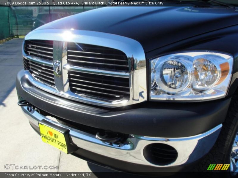 Brilliant Black Crystal Pearl / Medium Slate Gray 2009 Dodge Ram 2500 ST Quad Cab 4x4
