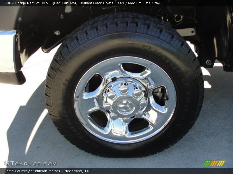 Brilliant Black Crystal Pearl / Medium Slate Gray 2009 Dodge Ram 2500 ST Quad Cab 4x4