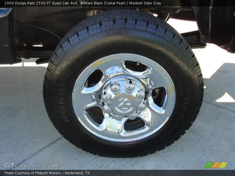 Brilliant Black Crystal Pearl / Medium Slate Gray 2009 Dodge Ram 2500 ST Quad Cab 4x4