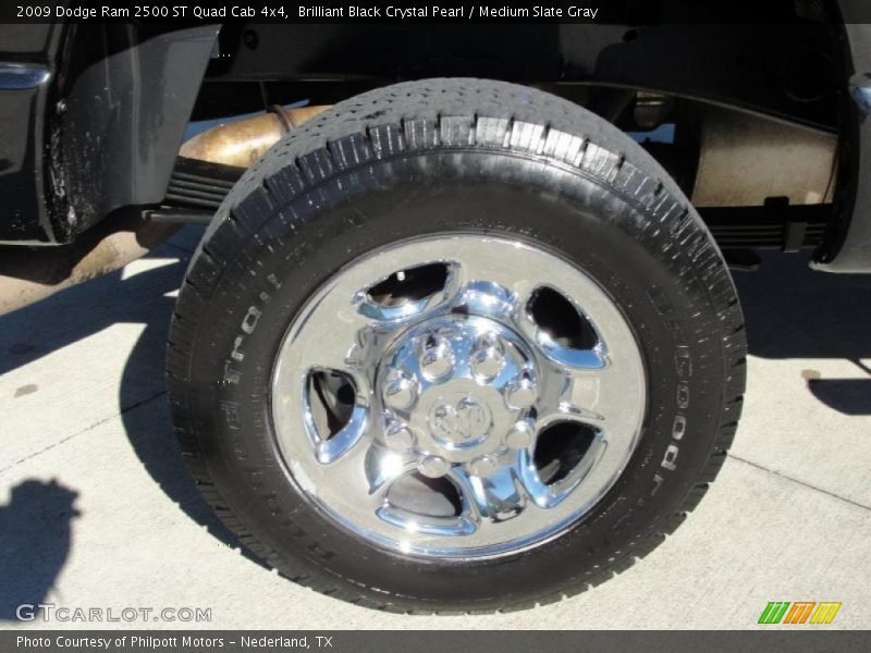 Brilliant Black Crystal Pearl / Medium Slate Gray 2009 Dodge Ram 2500 ST Quad Cab 4x4