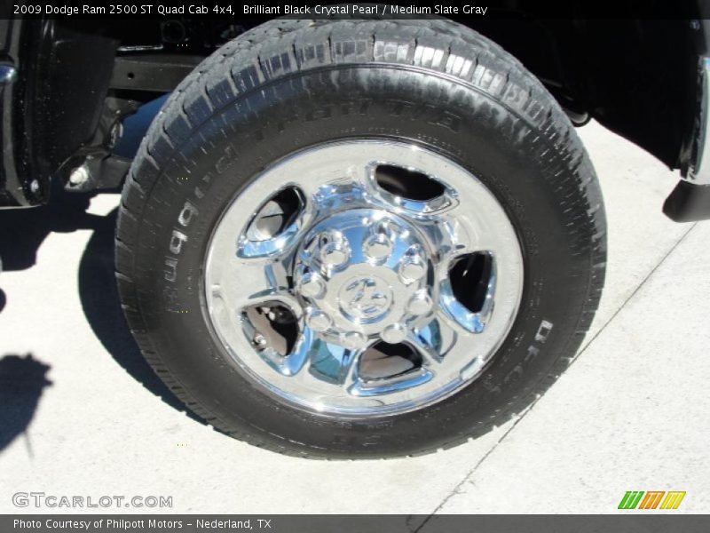 Brilliant Black Crystal Pearl / Medium Slate Gray 2009 Dodge Ram 2500 ST Quad Cab 4x4